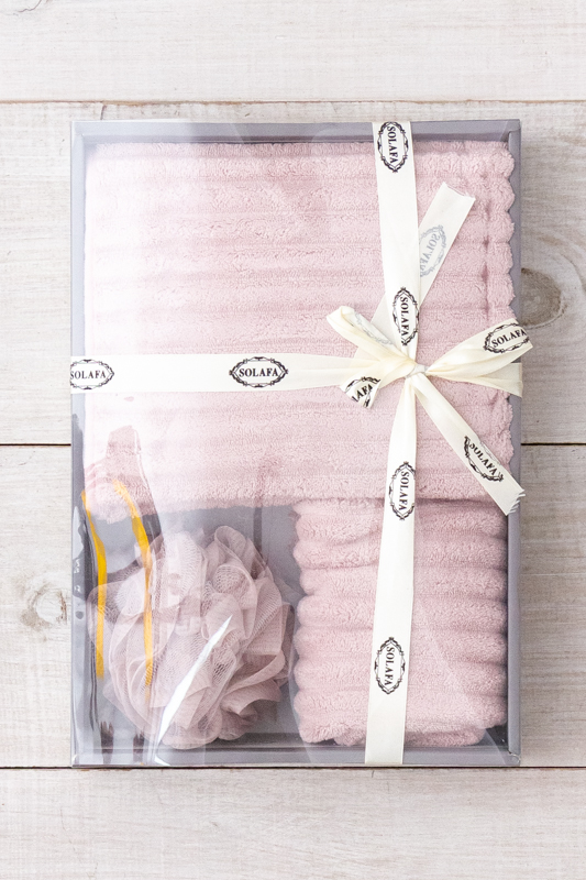 Подарунковий набір (банний рушник+чалма+губка)